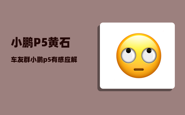 小鹏P5黄石车友群_小鹏p5有感应解锁功能吗-图1