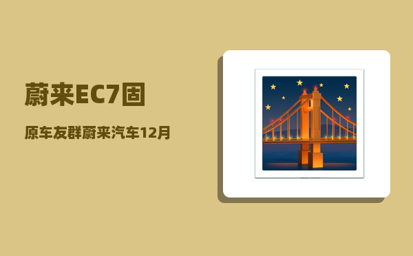 蔚来EC7固原车友群_蔚来汽车12月销量-图1