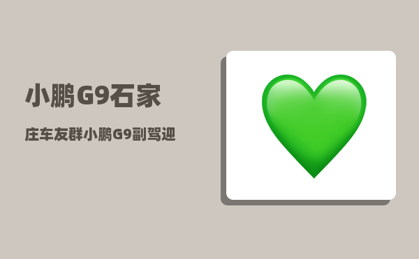 小鹏G9石家庄车友群_小鹏G9副驾迎宾座椅如何设置-图1