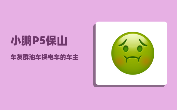 小鹏P5保山车友群_油车换电车的车主-图1