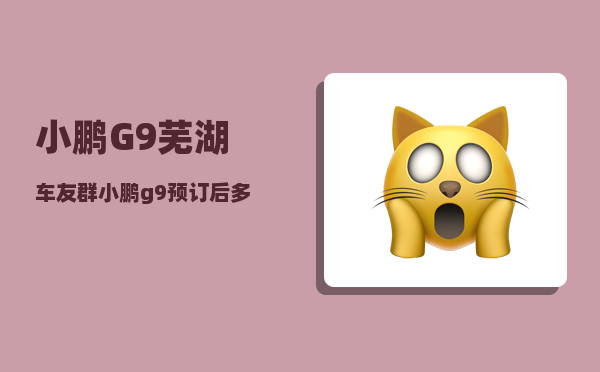 小鹏G9芜湖车友群_小鹏g9预订后多久提车-图1