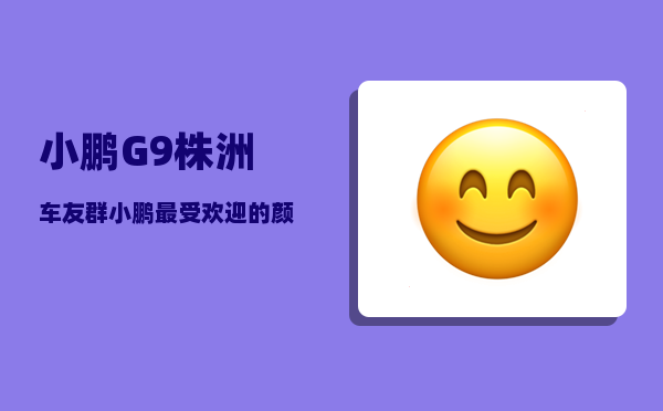 小鹏G9株洲车友群_小鹏最受欢迎的颜色-图1