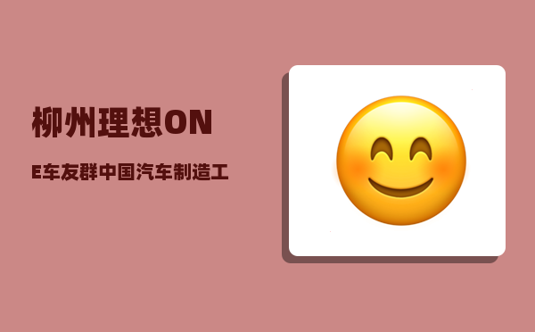 柳州理想ONE车友群_中国汽车制造工厂有多少家-图1
