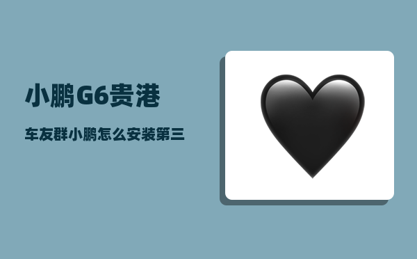小鹏G6贵港车友群_小鹏怎么安装第三方应用-图1