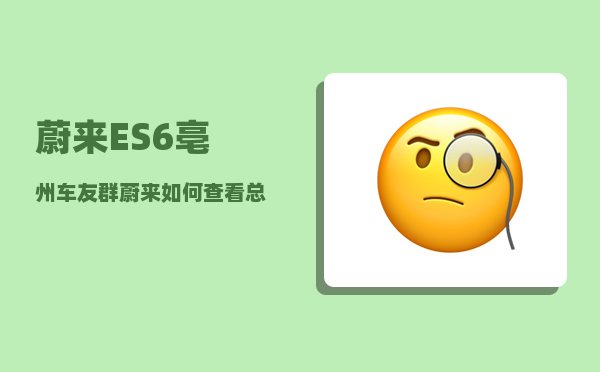 蔚来ES6亳州车友群_蔚来如何查看总公里数-图1