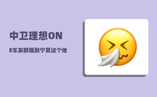 中卫理想ONE车友群_提到宁夏这个地方-图1