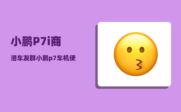 小鹏P7i商洛车友群_小鹏p7车机使用技巧-图1