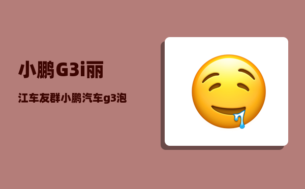 小鹏G3i丽江车友群_小鹏汽车g3泡水怎么处理-图1