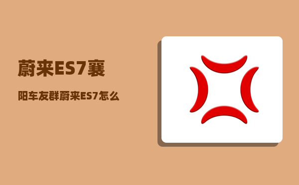 蔚来ES7襄阳车友群_蔚来ES7怎么用手机开门-图1