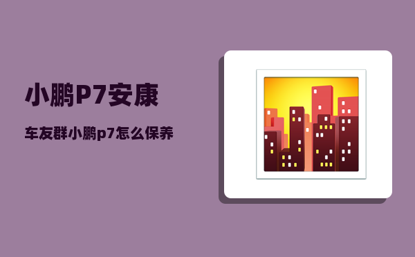 小鹏P7安康车友群_小鹏p7怎么保养-图1