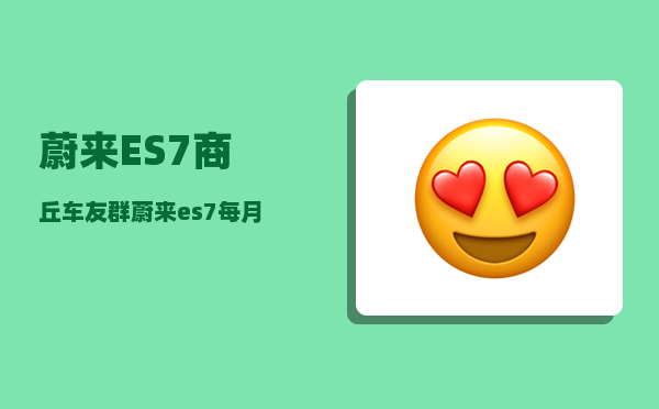 蔚来ES7商丘车友群_蔚来es7有NGP吗-图1