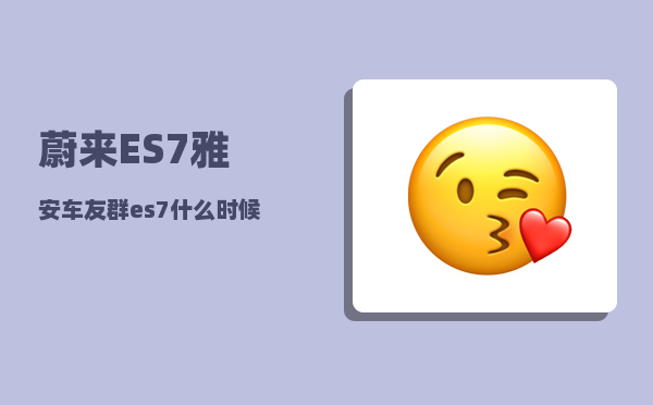 蔚来ES7雅安车友群_es7什么时候改款-图1