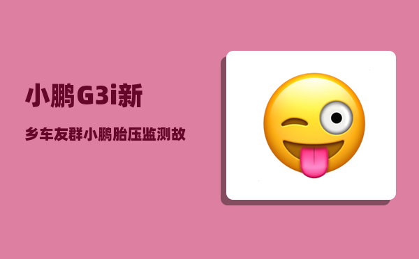 小鹏G3i新乡车友群_小鹏胎压监测故障灯怎么消除-图1