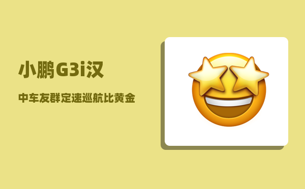小鹏G3i汉中车友群_定速巡航比黄金右脚更省油吗-图1