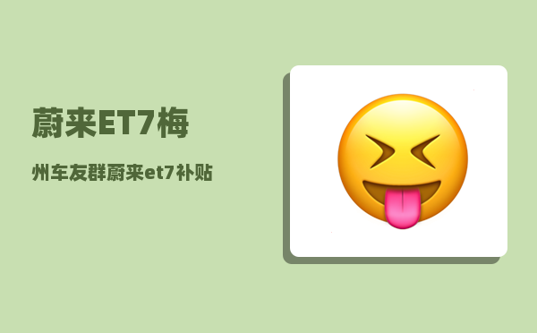 蔚来ET7梅州车友群_蔚来et7补贴后真实成交价-图1