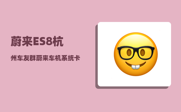蔚来ES8杭州车友群_蔚来车机系统卡怎么办-图1