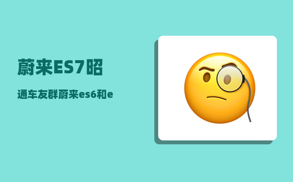 蔚来ES7昭通车友群_蔚来es6和es7的底盘是一样的吗-图1