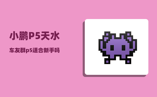 小鹏P5天水车友群_p5适合新手吗-图1