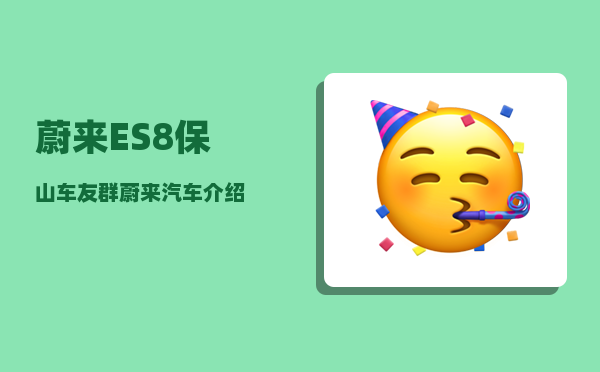 蔚来ES8保山车友群_蔚来汽车介绍-图1