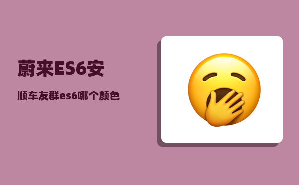 蔚来ES6安顺车友群_es6哪个颜色好看-图1