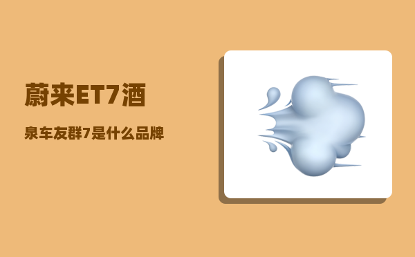 蔚来ET7酒泉车友群_7是什么品牌-图1