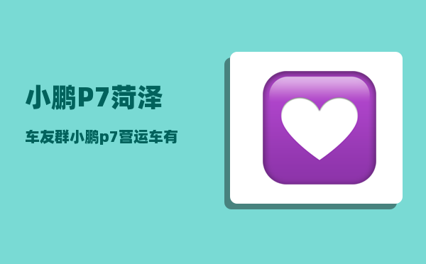 小鹏P7菏泽车友群_小鹏p7如何远程查行程记录-图1