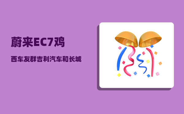 蔚来EC7鸡西车友群_吉利汽车和长城汽车哪个更有未来-图1