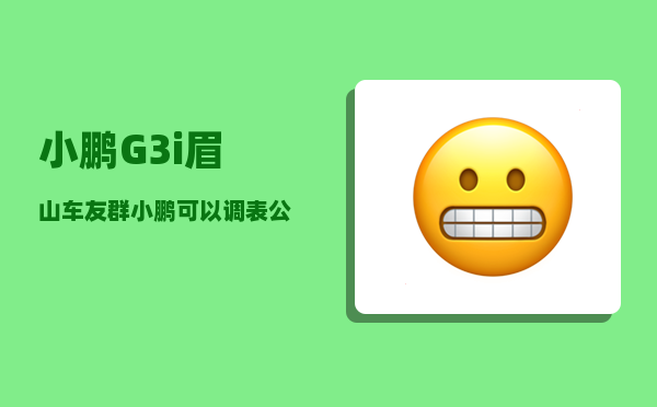 小鹏G3i眉山车友群_小鹏可以调表公里数吗-图1