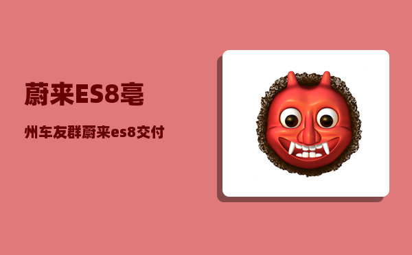 蔚来ES8亳州车友群_蔚来es8交付时间-图1