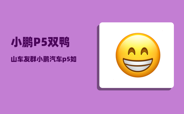 小鹏P5双鸭山车友群_小鹏汽车p5如何搭电-图1