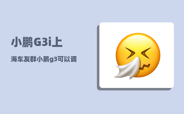 小鹏G3i上海车友群_小鹏g3可以调公里数吗-图1