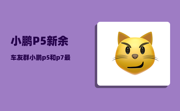 小鹏P5新余车友群_小鹏p5和p7最大区别-图1