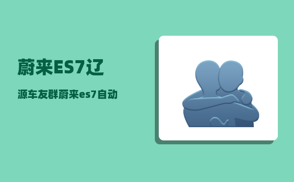 蔚来ES7辽源车友群_蔚来es7自动驾驶会超车吗-图1