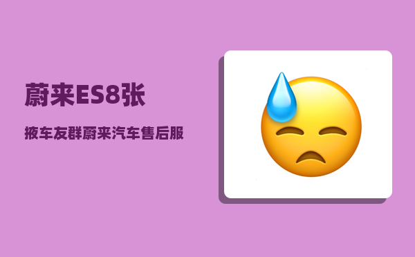 蔚来ES8张掖车友群_蔚来汽车售后服务标准-图1