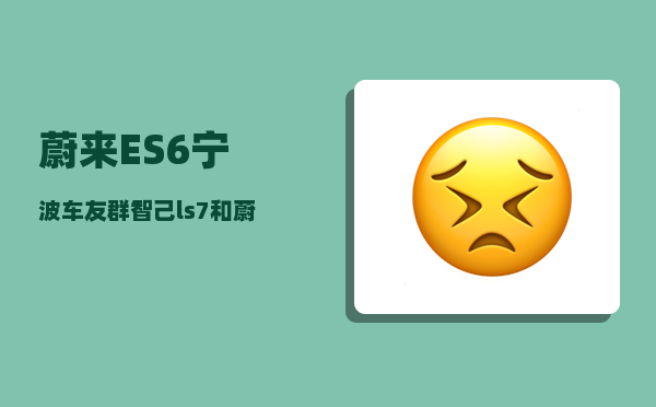 蔚来ES6宁波车友群_智己ls7和蔚来es6哪个更值得买-图1