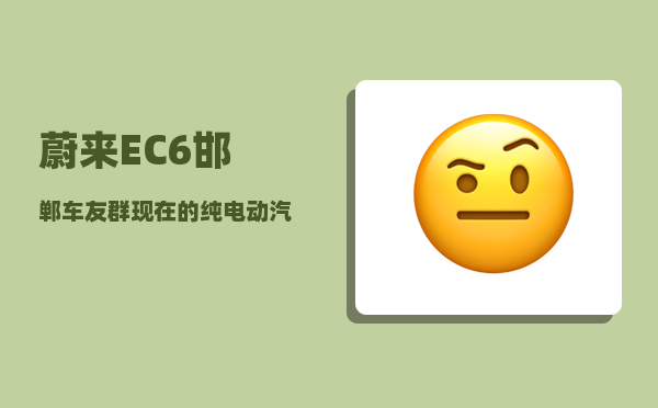 蔚来EC6邯郸车友群_现在的纯电动汽车很火-图1