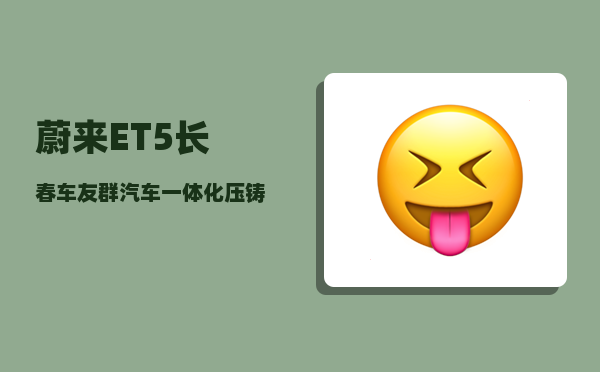 蔚来ET5长春车友群_汽车一体化压铸方向再度大涨-图1