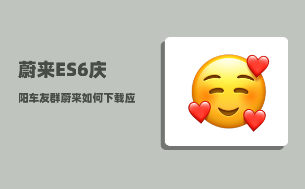 蔚来ES6庆阳车友群_蔚来如何下载应用-图1