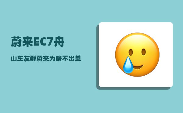 蔚来EC7舟山车友群_蔚来为啥不出单电机-图1