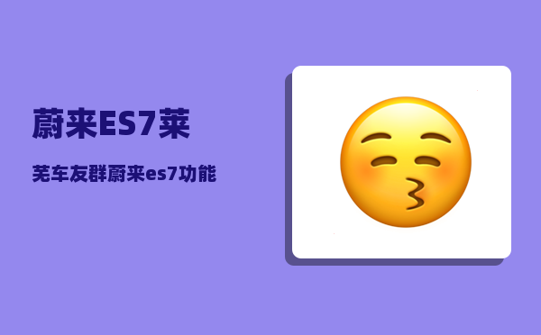 蔚来ES7莱芜车友群_蔚来es7功能介绍-图1