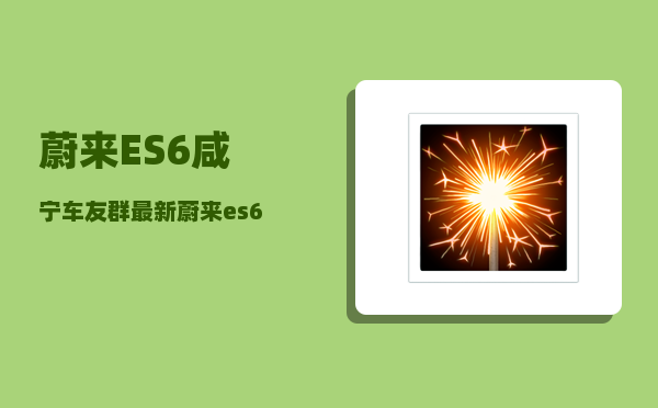 蔚来ES6咸宁车友群_最新蔚来es6怎么买才划算-图1
