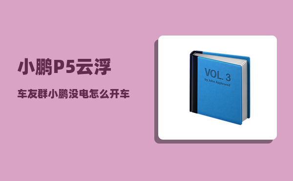 小鹏P5云浮车友群_小鹏没电怎么开车门-图1