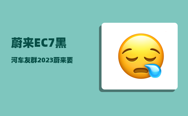 蔚来EC7黑河车友群_2023蔚来要发布的三款车型-图1