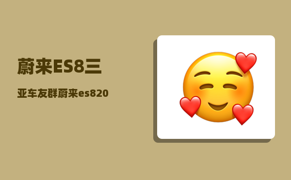 蔚来ES8三亚车友群_蔚来es82023怎么选配-图1