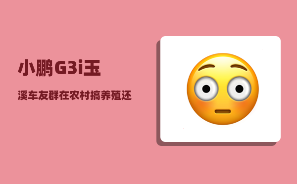 小鹏G3i玉溪车友群_在农村搞养殖还来及吗-图1