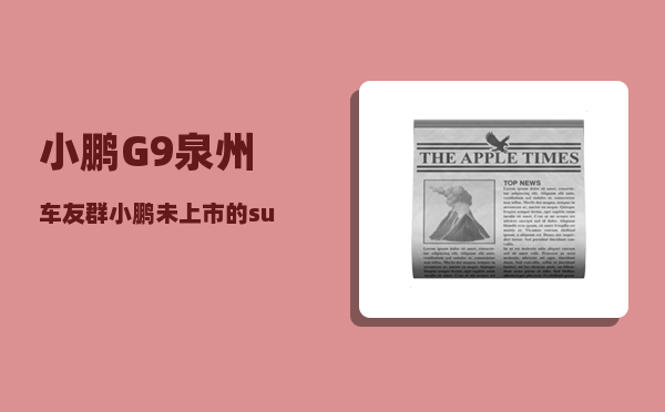 小鹏G9泉州车友群_小鹏未上市的suv-图1