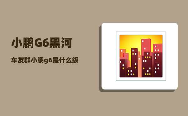 小鹏G6黑河车友群_小鹏g6是什么级别的车-图1