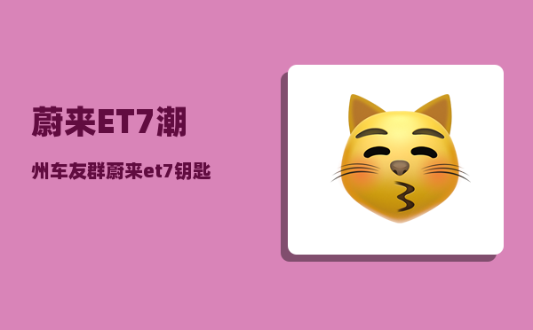 蔚来ET7潮州车友群_蔚来et7钥匙没电-图1