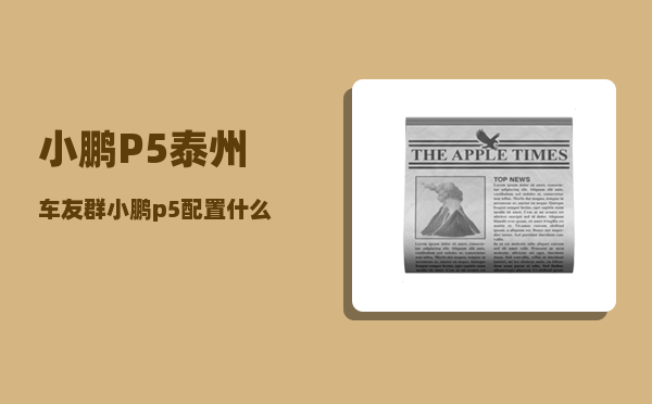 小鹏P5泰州车友群_小鹏p5配置什么音响-图1