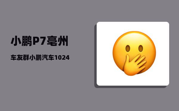 小鹏P7亳州车友群_小鹏汽车1024程序员日启动小鹏汽车智能分享日是为何-图1
